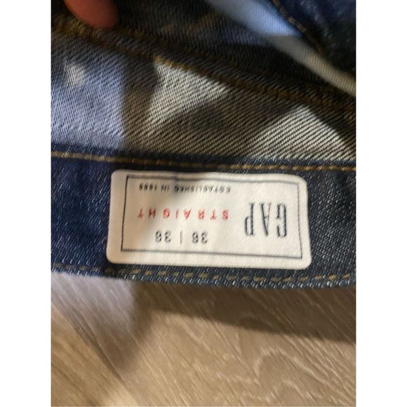 Gap NWT Straight Rinse Straight Leg Dark Blue Jeans Men’s Size 36 x 36, MSRP $60 - Picture 3 of 8